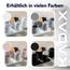 KADAX Kosmetikdose, Aufbewahrungsdose aus Keramik, Wattedose mit Deckel aus Bambus, Wattepadhalter, Vorratsdose, Wattebehälter, Universaldose für Badezimmer, Wattepads, rund (weiß)