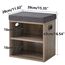 YMYNY Schuhbank mit Sitzfläche, Schuhschrank mit sitzbank, Schuhregal Klein mit Sitzbank, Sitzbank mit Stauraum für Eingang, Flur, Schlafzimmer, 42H*39L*28Wcm, Silber Grau HBD028Y
