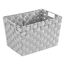 WENKO Aufbewahrungskorb Adria M Grau - Badkorb, Küchenkorb Fassungsvermögen: 13.2 l, Polypropylen, 35 x 22 x 25.5 cm, Grau