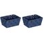 WENKO Aufbewahrungskorb Adria Mini Dunkelblau - Badkorb, rechteckig, Kunststoff-Geflecht, Polypropylen, 19 x 9 x 14 cm, Dunkelblau (Packung mit 2)