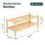 BAM BOO BOX - Schuhregal aus Bambus, Schuhablage mit 2 Ebenen, 68 x 28 x 32 cm, Erweiterbar Stapelbar, Schuhschrank Holz, Shoe Rack, Regal für Wohnzimmer oder Flur (Bambus)