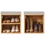 YMYNY Schuh Aufbewahrungsbank mit Sitzkissen, 2-Tier Schuh Rack mit gepolstertem Sitz, justierbarer Schuh Organizer Schrank für Eingang, Wohnzimmer, Flur, Schrank, 42H*39L*28Wcm, Natürlich, HBD028N