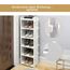 Dripex Schuhregal Standregal 6 Ablagen Schuhablage Schuhständer Schuhschrank multifunktional Standregal für Flur Schlafzimmer Küche