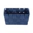 WENKO Aufbewahrungskorb Adria Mini Dunkelblau - Badkorb, rechteckig, Kunststoff-Geflecht, Polypropylen, 19 x 9 x 14 cm, Dunkelblau (Packung mit 2)