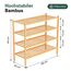 BAM BOO BOX - Schuhregal aus Bambus, Schuhablage mit 4 Ebenen, 68 x 28 x 64 cm, Erweiterbar Stapelbar, Schuhschrank Holz, Shoe Rack, Regal für Wohnzimmer oder Flur (Bambus)