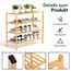 BAM BOO BOX - Schuhregal aus Bambus, Schuhablage mit 4 Ebenen, 68 x 28 x 64 cm, Erweiterbar Stapelbar, Schuhschrank Holz, Shoe Rack, Regal für Wohnzimmer oder Flur (Bambus)