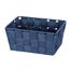 WENKO Aufbewahrungskorb Adria Mini Dunkelblau - Badkorb, rechteckig, Kunststoff-Geflecht, Polypropylen, 19 x 9 x 14 cm, Dunkelblau (Packung mit 2)