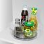 Puricon 2 Stück verschiedene Drehplatte Lazy Susan Küchen Organizer, Drehteller für Kühlschrank Drehscheibe, Transparent Drehtablett Drehbar Rondell Aufbewahrung Turntable 23,5 * 30 CM