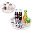 Puricon 2 Stück verschiedene Drehplatte Lazy Susan Küchen Organizer, Drehteller für Kühlschrank Drehscheibe, Transparent Drehtablett Drehbar Rondell Aufbewahrung Turntable 23,5 * 30 CM