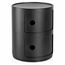 Kartell Componibili Recycled, Container 2-fächer, Matt-schwarz