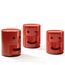 Kartell Componibili Container neutral, Kunststoff, Rot, 32 x 32 x 40 cm