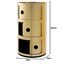Kartell Componibili, 3 Elements, Gold, Runde Basis