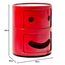 Kartell Componibili Container lächelnd, Kunststoff, Rot, 32 x 32 x 40 cm