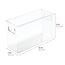iDesign Cabinet/Kitchen Binz Aufbewahrungsbox, mittelgroßer Küchen Organizer aus Kunststoff, lange Box, durchsichtig, 25 cm x 10 cm x 15 cm (Packung mit 2)