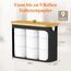 Lifewit Toilettenpapier Aufbewahrungskorb, Bambus Badezimmer Organizer, Klopapier Aufbewahrungsschrank für Enge Räume, Toilet Paper Behälter mit Deckel, 23L，Dunkelschwarz