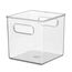 iDesign 71530EU Cabinet/Kitchen Binz Aufbewahrungsbox, mittelgroßer Küchen Organizer aus Kunststoff, würfelförmige Box, 15,2 cm x 15,2 cm x 15,2 cm, durchsichtig