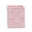 WENKO 22577100 Adria Aufbewahrungskorb mit Deckel Rosa Würfel - Badkorb Küchenkorb, Polypropylen, 7.5 x 7.5 x 9.0 cm