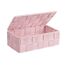 WENKO 22571100 Aufbewahrungskorb mit Mini Badkorb mit Deckel, Polypropylen, rosa, 10 x 18 x 6 cm
