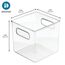 iDesign 71530EU Cabinet/Kitchen Binz Aufbewahrungsbox, mittelgroßer Küchen Organizer aus Kunststoff, würfelförmige Box, 15,2 cm x 15,2 cm x 15,2 cm, durchsichtig