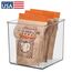 iDesign 71530EU Cabinet/Kitchen Binz Aufbewahrungsbox, mittelgroßer Küchen Organizer aus Kunststoff, würfelförmige Box, 15,2 cm x 15,2 cm x 15,2 cm, durchsichtig