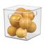 iDesign 71530EU Cabinet/Kitchen Binz Aufbewahrungsbox, mittelgroßer Küchen Organizer aus Kunststoff, würfelförmige Box, 15,2 cm x 15,2 cm x 15,2 cm, durchsichtig