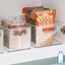iDesign bac rangement frigo, grande boîte alimentaire spacieuse en plastique, boîte conservation alimentaire à poignées, transparent, Groß und Tief, Durchsichtig