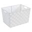 WENKO 19883100 Aufbewahrungskorb Adria M Weiß - Badkorb, 100% Polypropylen, 35 x 22 x 25.5 cm, Weiß