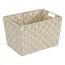 WENKO Aufbewahrungskorb Adria M Beige - Badkorb Fassungsvermögen: 13.2 l, Polypropylen, 35 x 22 x 25.5 cm, Beige