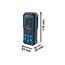 Bosch Professional Laser-Entfernungsmesser GLM 50-22 (Reichweite: bis zu 50 m, robust, IP65, ± 1,5 mm*, 2X AA-Batterie, Schlaufe, Tasche)
