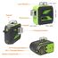 Huepar 603CG 3 x 360 Kreuzlinienlaser Grün, 360 Grad Linienlaser Selbstnivellierenden Laser Level mit Pulsfunktion, 25m Arbeitsbereich, (inkl. Universal Lithiumbatterie, AA Batterie und Halterung)