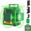 Kreuzlinienlaser, POPOMAN Laser Wasserwaage 3x360° 45m, Kreuzlinienlaser Grün Selbstnivellierend 360, 5200 mAh Batterie, Typ-C, Pulsfunktion, Magnetfuß, Hilfsrückenclip, Hartschalenkoffer
