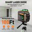 GOCHIFIX laser Wasserwaage Nivelliergerät Linienlaser 2X360 Grüner Horizontales Vertikales Laser-Nivelliergerät Für Den Bau Impulsmodus Für Heimwerker Und Verschiedene Baustellen