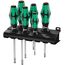 Wera 334/6 Rack Schraubendrehersatz Kraftform Plus Lasertip + Rack, 6-teilig, 05105650001