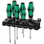 Wera 334/355/6 Rack Schraubendrehersatz Kraftform Plus Lasertip + Rack, 6-teilig, 05105656001
