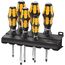 Wera Schraubendrehersatz 932/6 Kraftform Plus: Der Schraubmeißel + Rack, 6-teilig, 05018282001