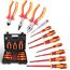 CCLIFE 11 tlg VDE Isolierter Schraubendreher Schraubenzieher Zange Set 1000V mit Spannungsprüfer Schlitz Philips