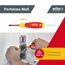 Wiha Schraubendreher Set gemischt PocketMax electric 4-tlg. mit verstaubarem Bit (45296) I Schraubenzieher Satz mit Magazin aus slimBits für Elektriker I Schlitz / Kreuzschlitz / Plusminus