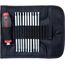 Wiha Schraubendreher mit Wechselklingen Set SYSTEM 6 (03591), 12 tlg. für tiefliegende Schrauben, Innensechskant/Kreuz/TORX/Schlitz inkl. Rolltasche