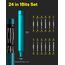 HOTO Feinmechaniker Schraubendreher Set, 24 in 1 Magnetisch Präzisions Schraubendreher Bits Set, Min Schraubenzieher Werkzeug Satz für Handy Laptop PC Brille Uhr, Klein 12 cm×1.66 cm, Grün