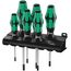 Wera 367/6 Schraubendrehersatz Kraftform Plus TORX® + Rack, 6-teilig, 05028062001 & 05006147001 160 i/7 Rack, VDE Isolierter Schraubendreher Satz, 7-teilig