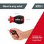 Wiha Schraubendreher Stubby mit Bit Magazin magnetisch (33741) I Schlitz, Kreuzschlitz I mit 6 Bits, 1/4"