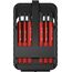 Wiha 43152 electricSchlitz 6-TLG. in slimBit-Box Bit Set Rot