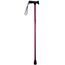 ESSENTIAL PRODUCTS Deluxe Gehstock, zusammenklappbar, verstellbar, Aluminium, metallisch, kompakt, für Herren, Damen und Damen, mit weichem Gel-Griff, 84 cm – 94 cm, Rot