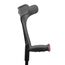 KMINA Unterarmgehstützen (2 Stück), Krücken für Erwachsene, Schwarz, Orthopädische Gehhilfe für Senioren, Höhenverstellbar, Robuste Gehstützen aus Aluminium, Ergonomische - Hergestellt in Europa