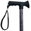 Luxuriöser Damen-Gehstock mit Gravur, geätzt, verstellbar, mit weichem Gel-Griff, ergonomischer Griff für Damen, 64,8 cm – 90,2 cm, Schwarz