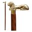 Ajuny Walking Sticks für Männer Frauen Senioren Braun Holz Faltbare dekorative Stöcke mit Lion Messing Griff 36 Zoll