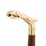 Ajuny Holz Gehstock für Herren Damen und Senioren mit Messing Metallgriff Antik Handgefertigt 91,4 cm Goldenes Tiger Design Accessoire Täglicher Gebrauch Geschenk für Erwachsene