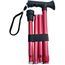 ESSENTIAL PRODUCTS Deluxe Gehstock, zusammenklappbar, verstellbar, Aluminium, metallisch, kompakt, für Herren, Damen und Damen, mit weichem Gel-Griff, 84 cm – 94 cm, Rot
