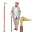 Ajuny Gehstock aus Massivholz 36" (91 cm) – Leichter, zerlegbarer Spazierstock mit handgefertigtem Messinggriff, ergonomischem Griff, reisetauglich, Vintage-Stil, Geschenk für Herren, Damen & Senioren