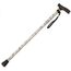Homecraft Folding Coloured Walking Stick with Wooden Handle, Lightweight Adjustable Walking Cane for Balance, Mobility Aid, Woodland Flowers, 735-825mm